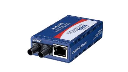 迷你加固型媒体转换器，100Mbps，多模850nm，LFPT，2km，ST